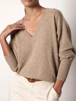 Leia Vee Sweater Earthen Melange