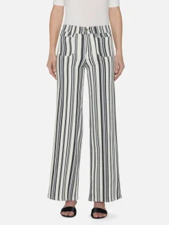 Le Slim Palazzo Modernist Pocket Navy Stripe