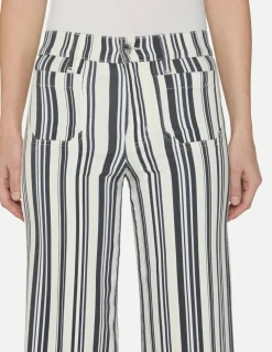 Le Slim Palazzo Modernist Pocket Navy Stripe