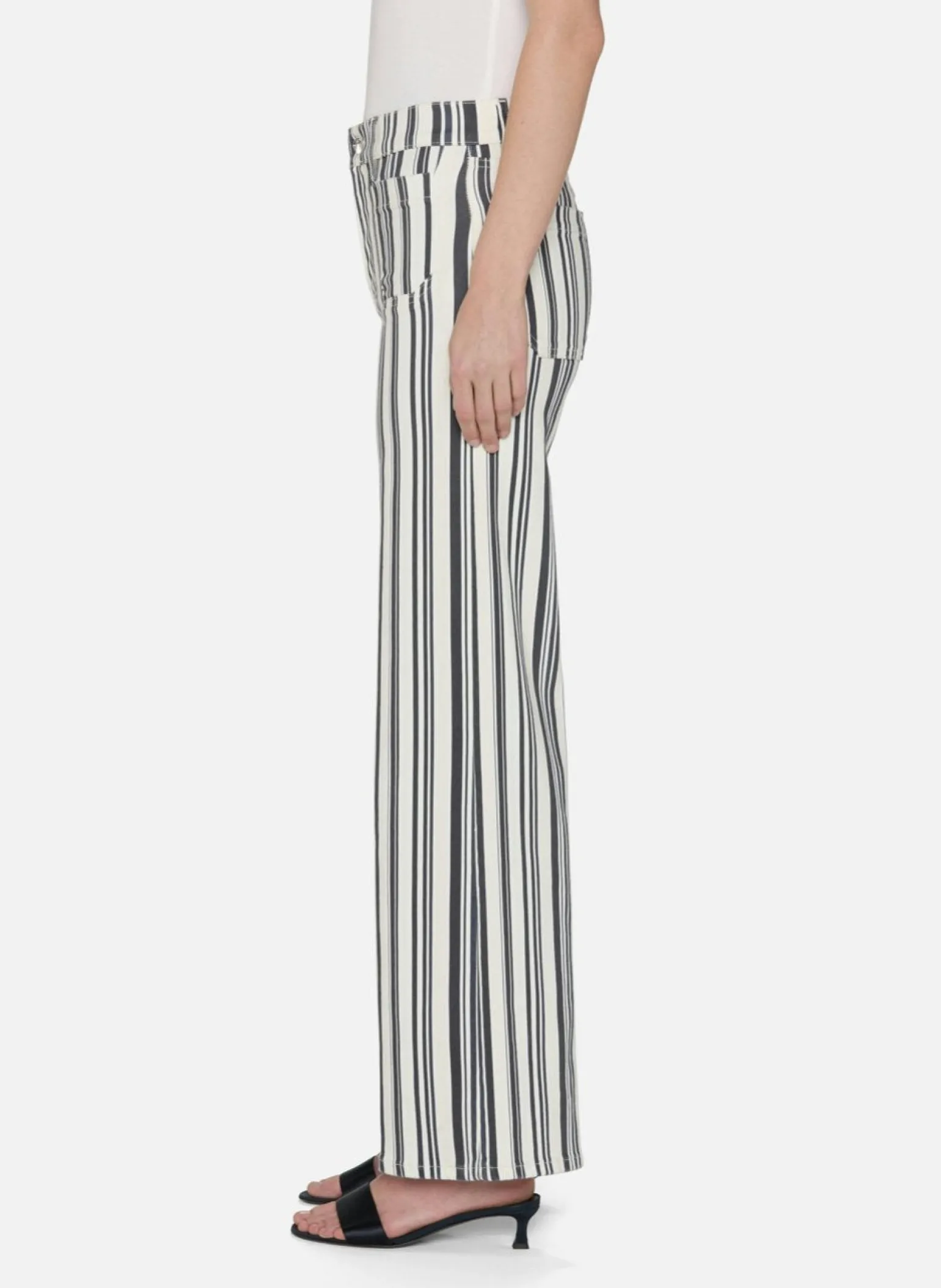 Le Slim Palazzo Modernist Pocket Navy Stripe