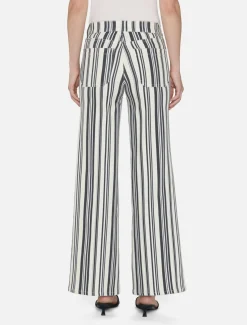 Le Slim Palazzo Modernist Pocket Navy Stripe