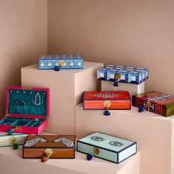 Le Wink Lacquer Jewelry Box Blue/Lavender