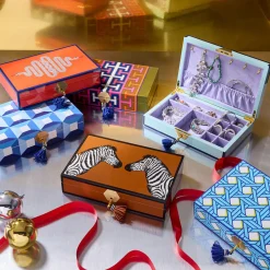 Le Wink Lacquer Jewelry Box Blue/Lavender