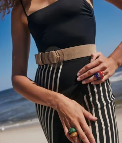 Louise Suede Belt Light Taupe
