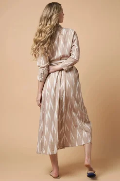 Luciana Ikat Dress Khaki