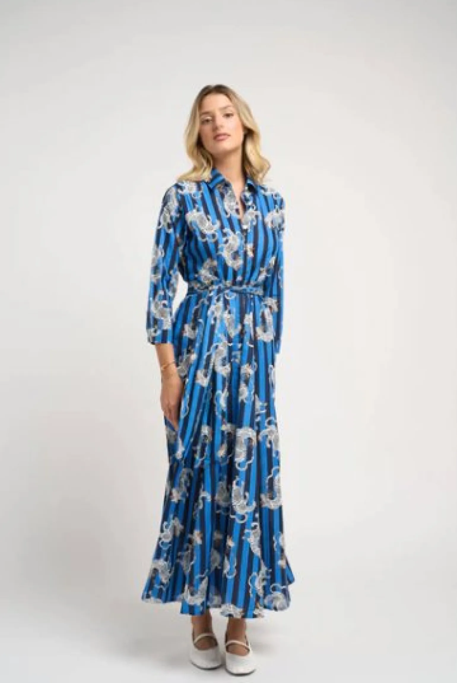 Luciana Tibet Dragon Dress Navy