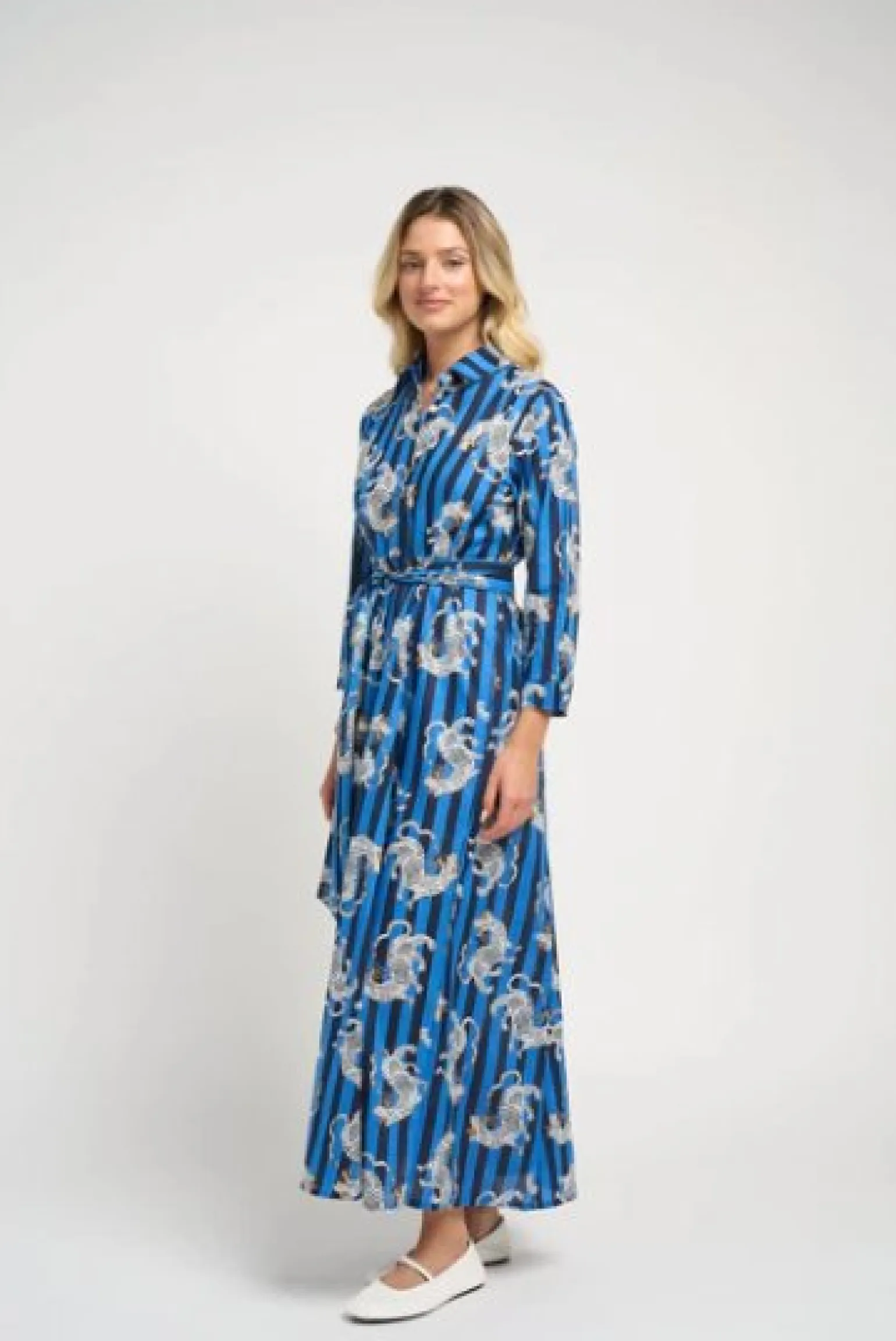 Luciana Tibet Dragon Dress Navy