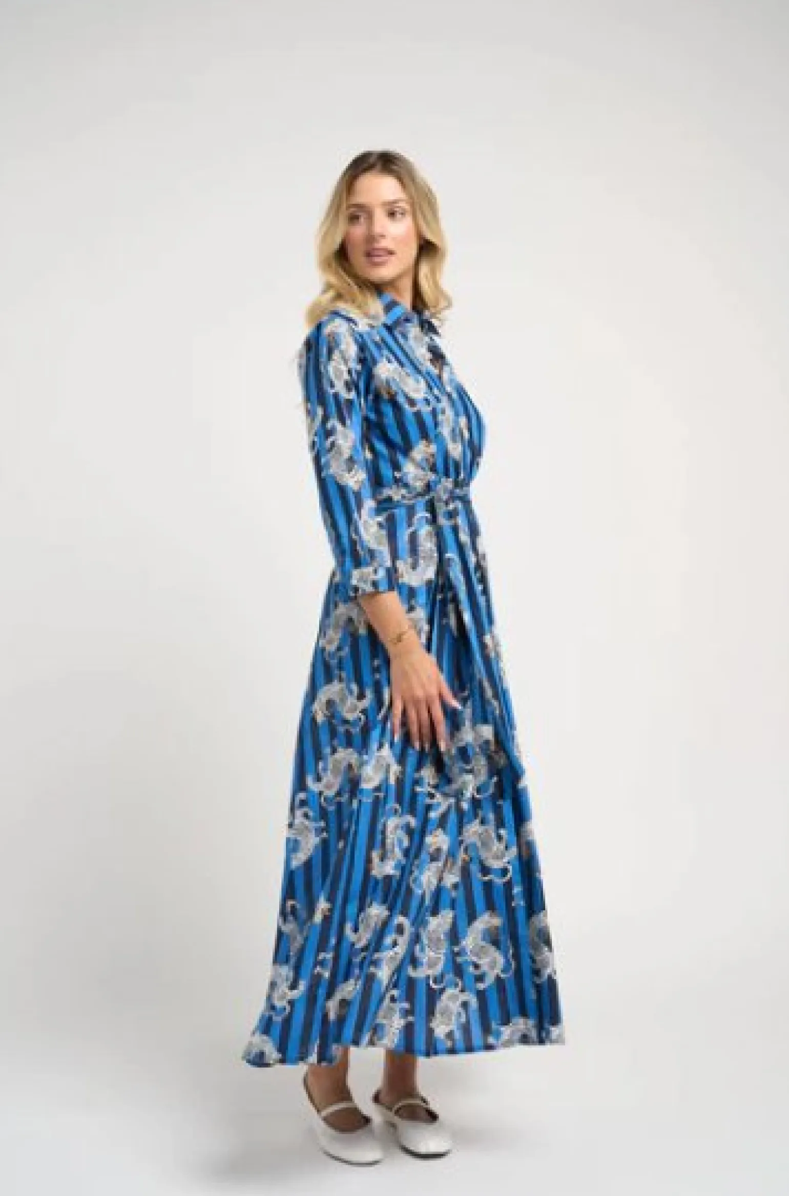 Luciana Tibet Dragon Dress Navy
