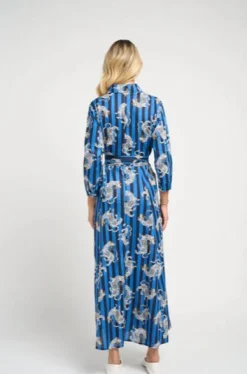 Luciana Tibet Dragon Dress Navy