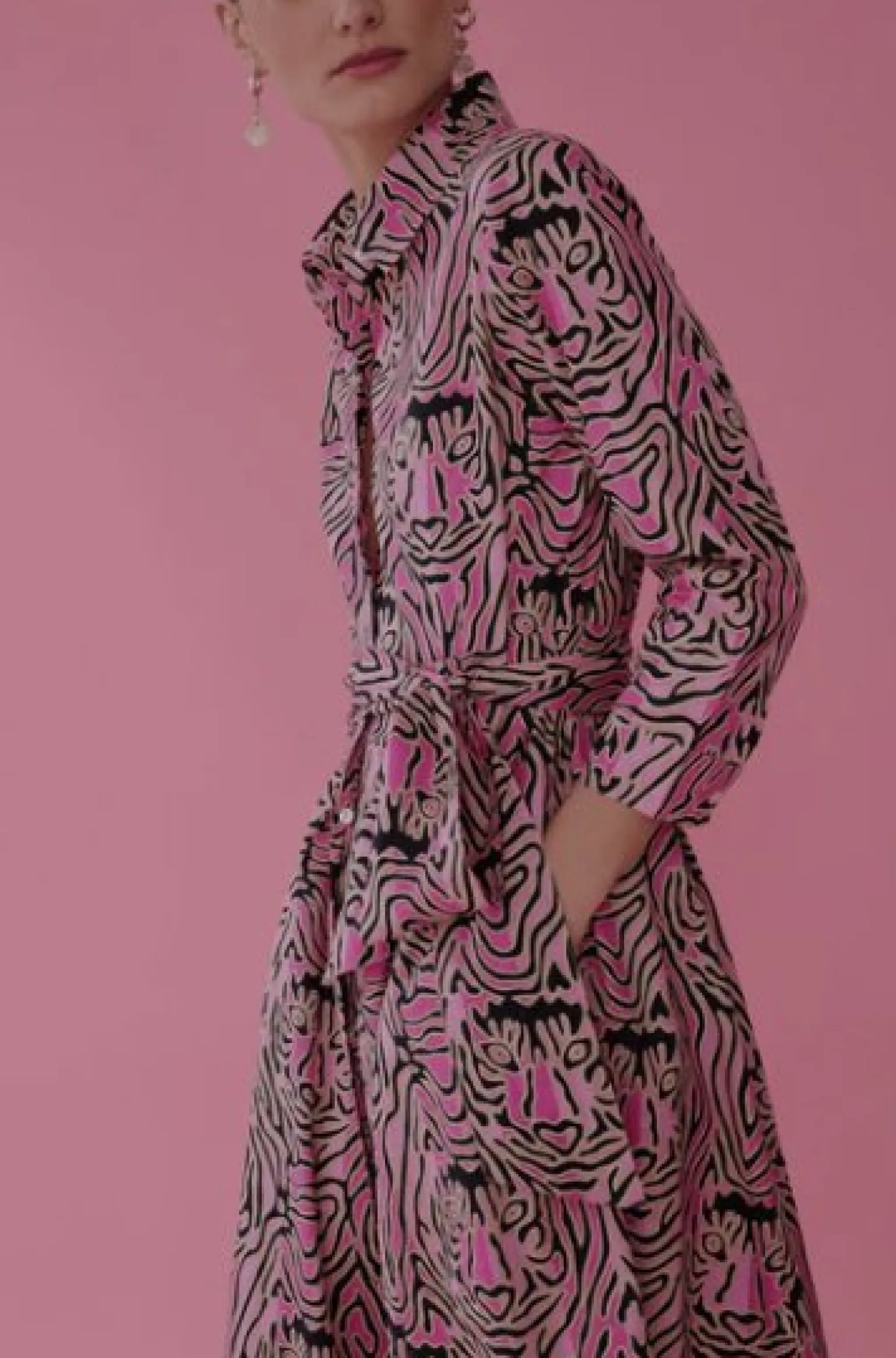 Luciana Tiger Dress Peach