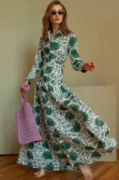 Meredith Floral Dress Green