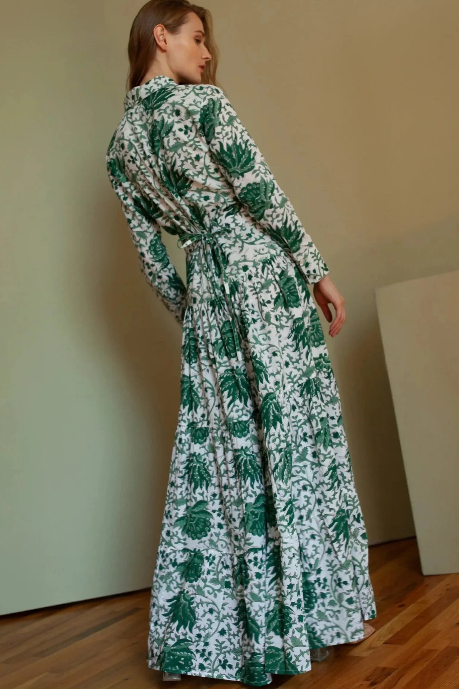 Meredith Floral Dress Green