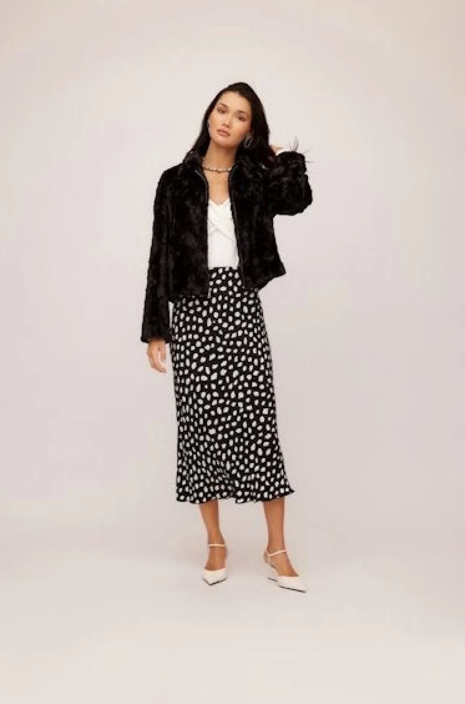Mia Bias Skirt Dot Print