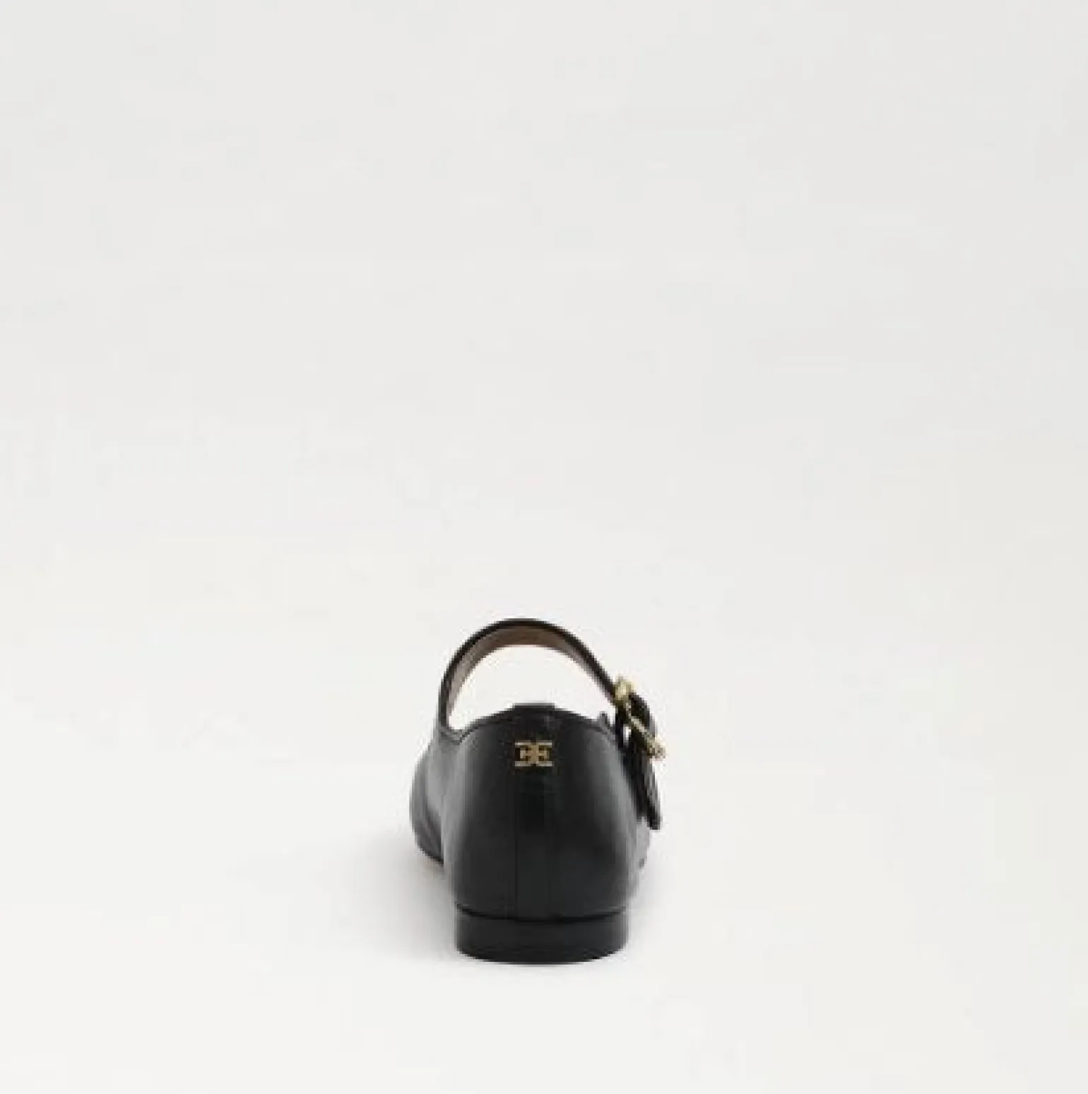 Michaela Mary Jane Flat Black Leather