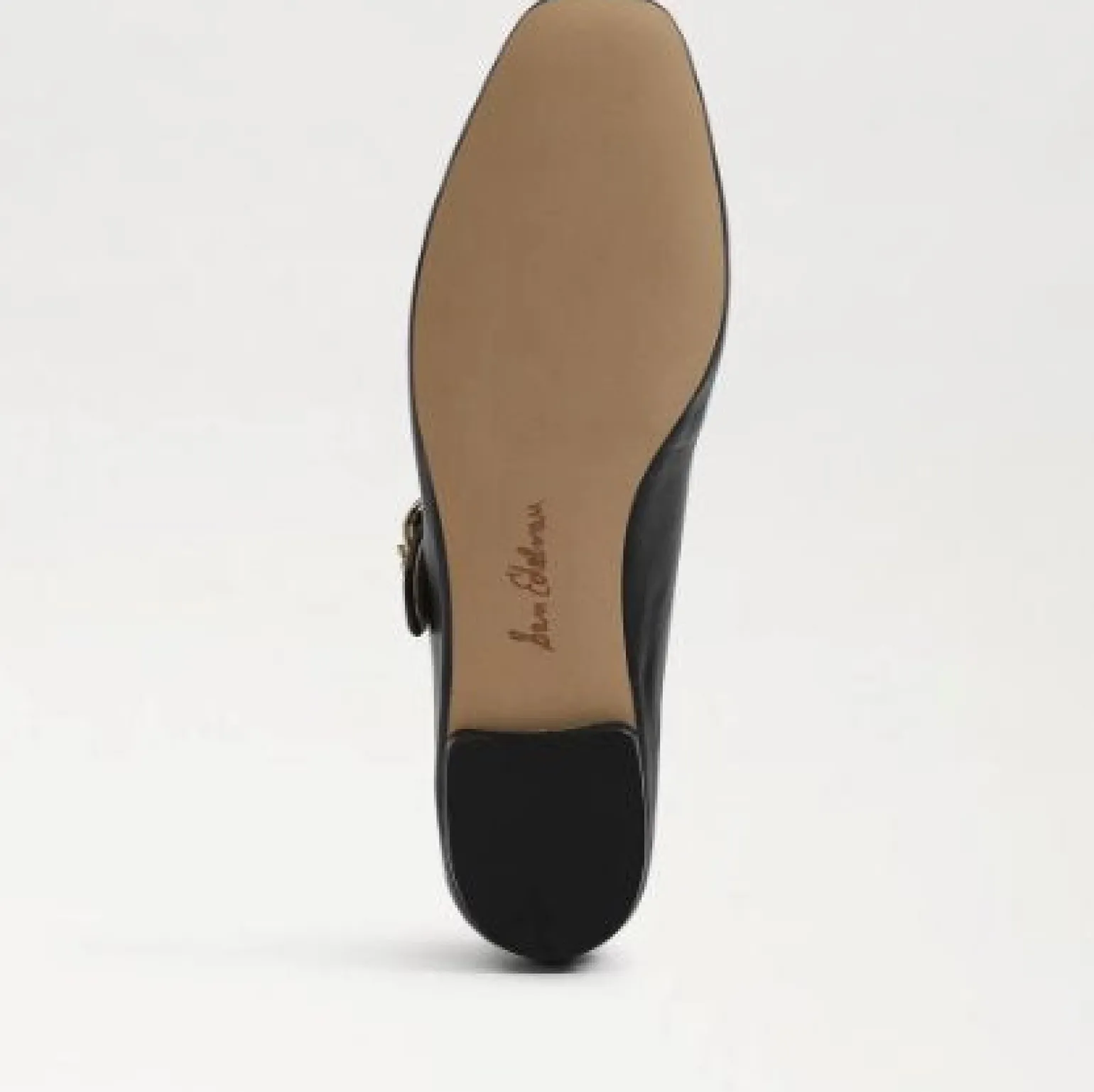 Michaela Mary Jane Flat Black Leather