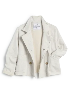 Mini Belfast Crop Fleece Peacoat Heather White Melange