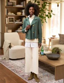 Mini Belfast Crop Peacoat Rosemary