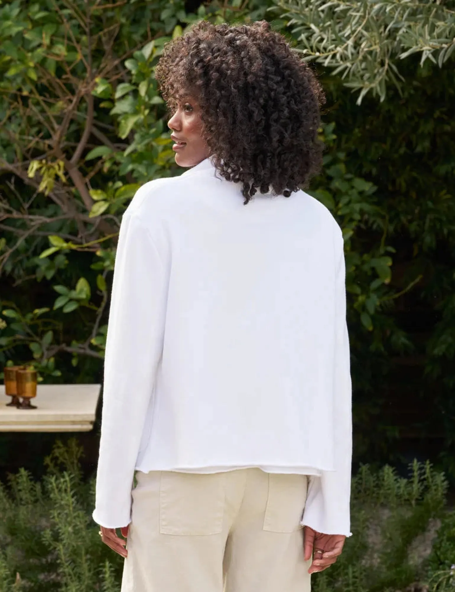 Mini Belfast Crop Peacoat White