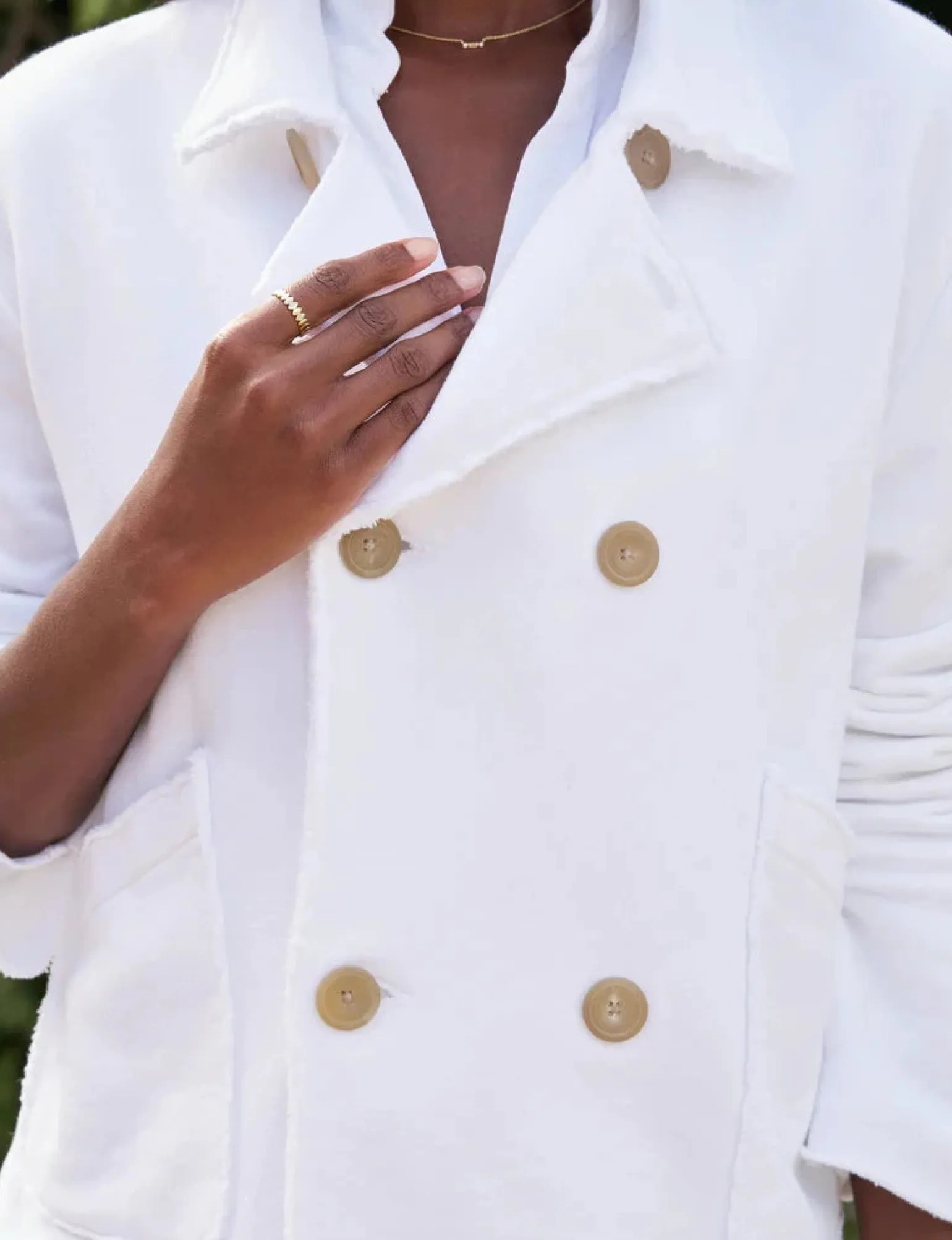 Mini Belfast Crop Peacoat White