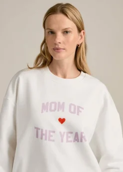 Mom Of The Year Sweatshirt White/Wisteria
