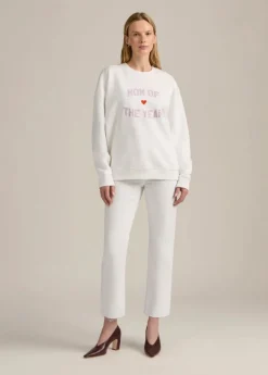 Mom Of The Year Sweatshirt White/Wisteria