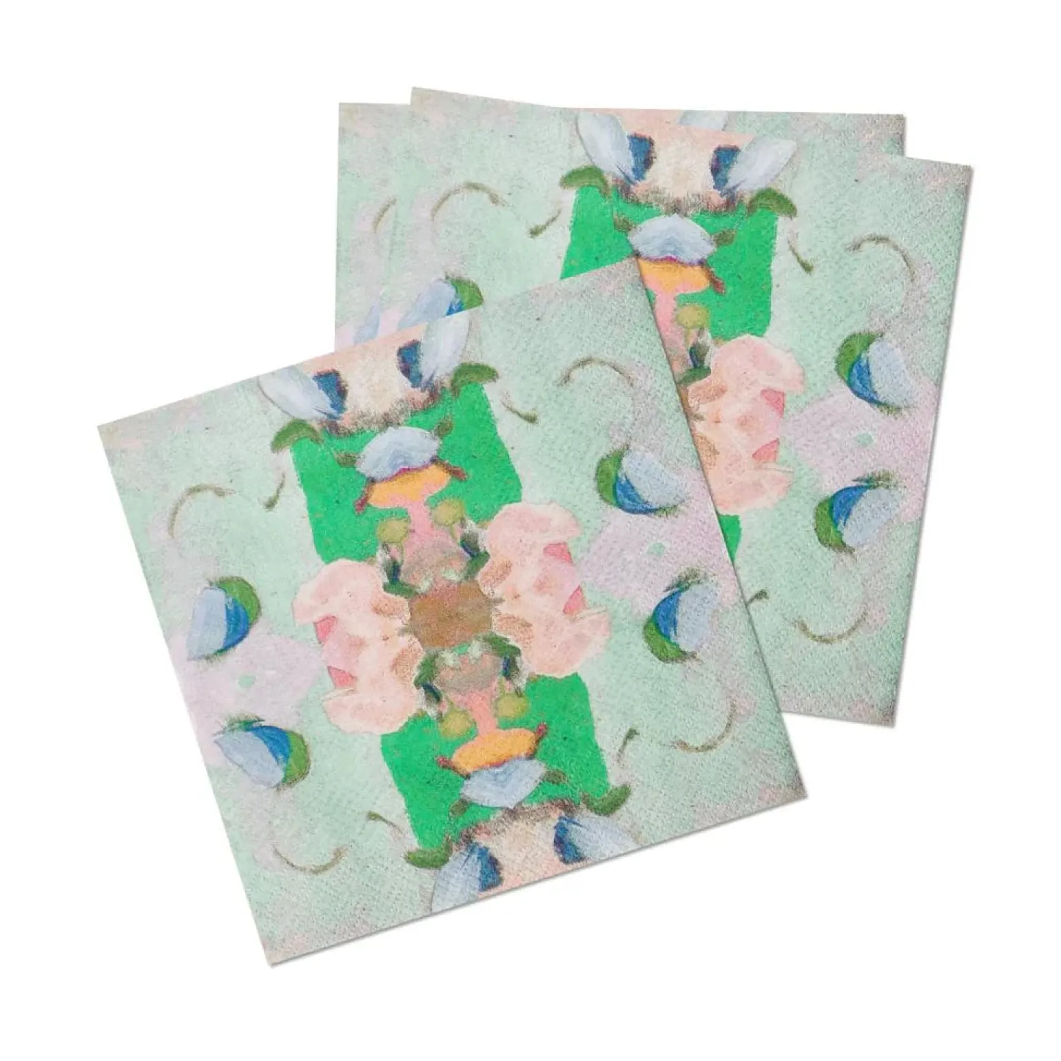 Monet's Garden Green Cocktail Napkins