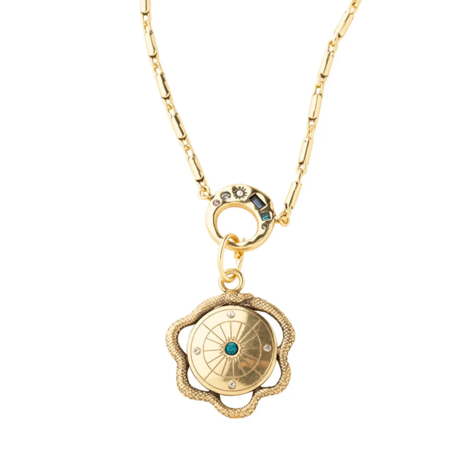 Montgomery Charm Necklace Antique Gold