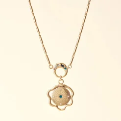 Montgomery Charm Necklace Antique Gold
