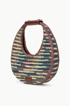 Moon Raffia Tote Bag Mixed Raffia