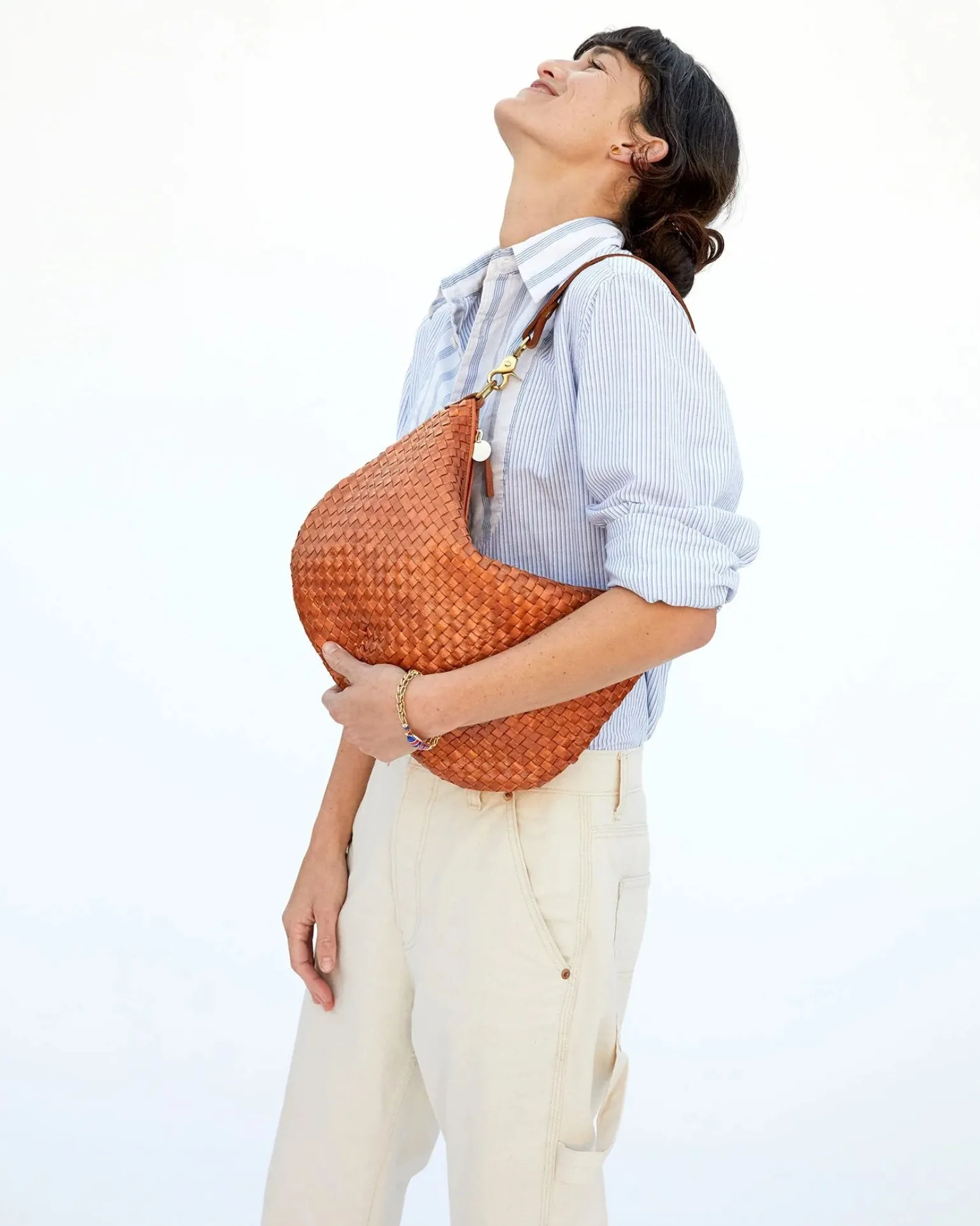 Moyen Messanger Woven Checker Natural