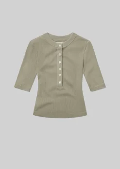 Nali Short Sleeve Henley Flora