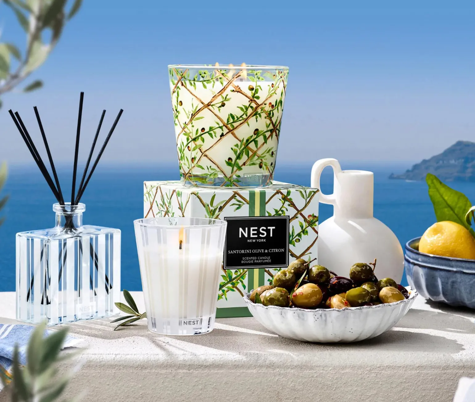 NEST Specialty 3 Wick Santorini Olive & Citron
