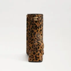Paige Ankle Bootie Leopard Brahma Hair Leather