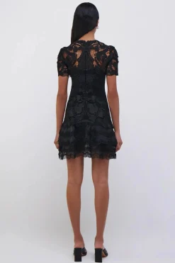 Paislee Lace Cocktail Dress Black