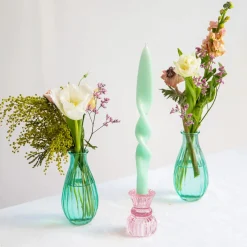 Pastel Twisted Candle Mint Green