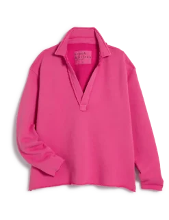 Patrick Popover Fleece Henley Rose