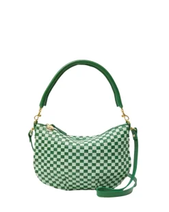 Petite Moyen Messenger Woven Checker Fern/Mist
