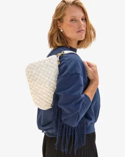 Petit Moyen Messenger Cream Puffy Woven