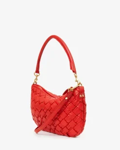 Petit Moyen Messenger Puffy Woven Rosa