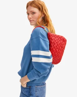 Petit Moyen Messenger Puffy Woven Rosa