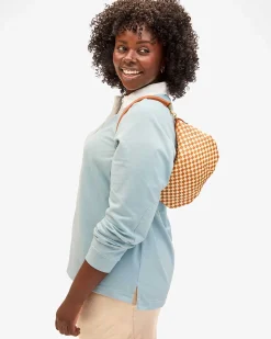 Petit Moyen Messenger Woven Checker Natural/Cream