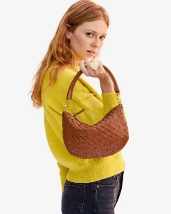 Petit Moyen Messenger Woven Zig Zag Hazelnut