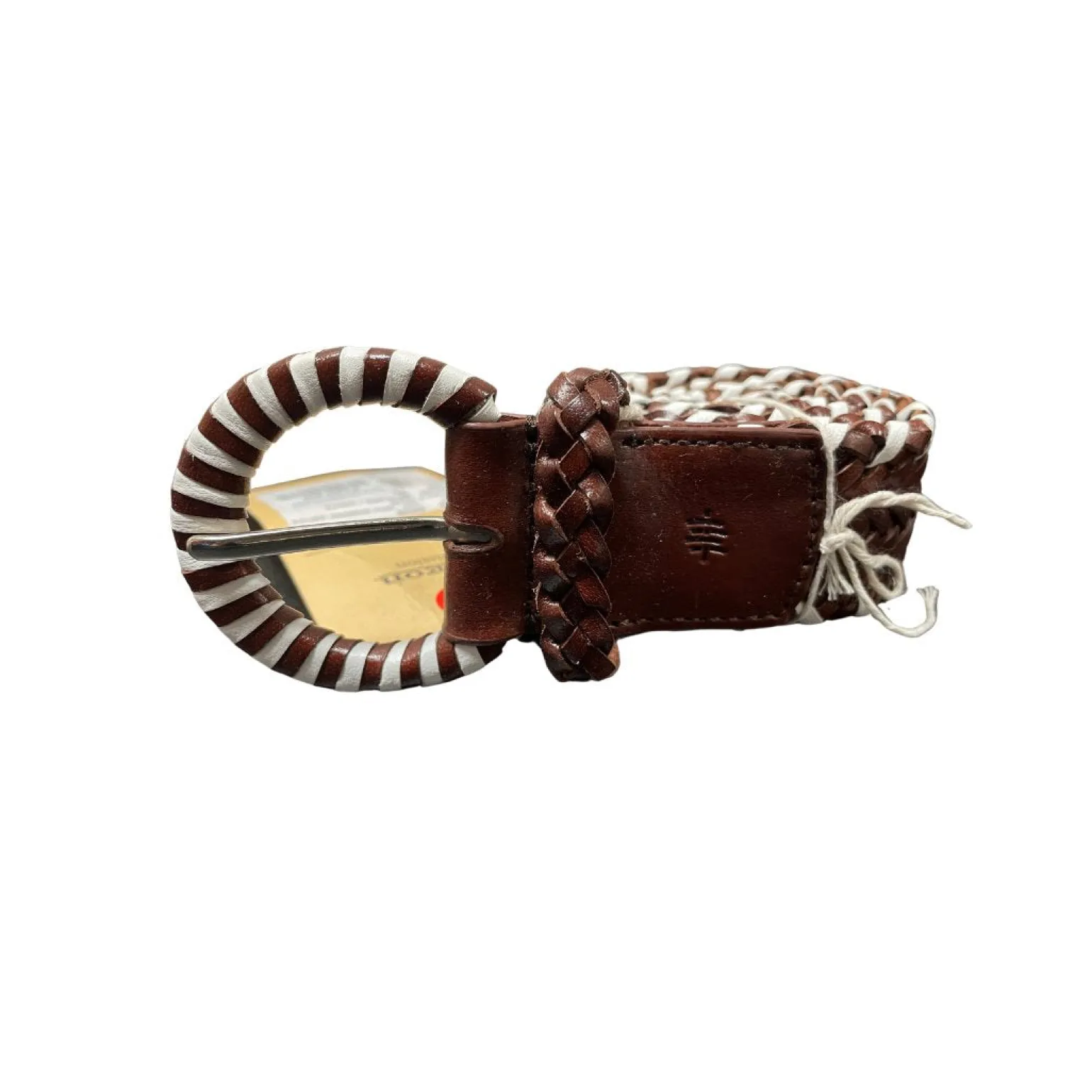 16 Ply Handwoven Belt Bruciato/White