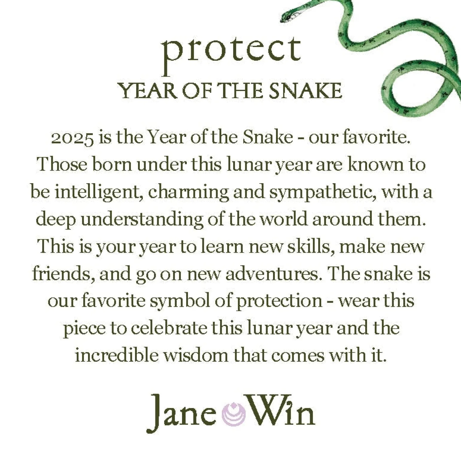 Protect Year Of The Snake 16-18