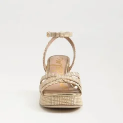 Reese Platform Heel Sandal Sand Dune Raffia