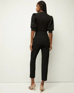 Renzo Pant Black with Silver Buttons