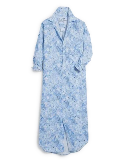 Rory Maxi Shirtdress Blue Floral