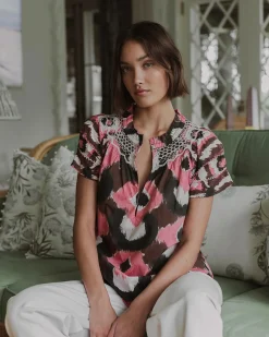 Rosie Top Painterly Lock Chalk