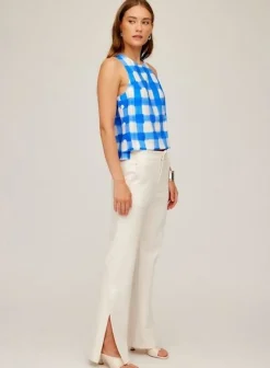 Roxy Side Slit Pants Ecru