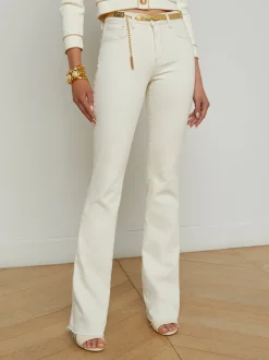 Ruth High Rise Straight Raw Hem Macadamia